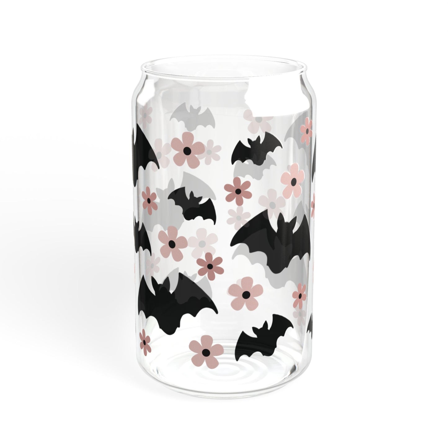 Retro Bats Glass Cup, 16oz