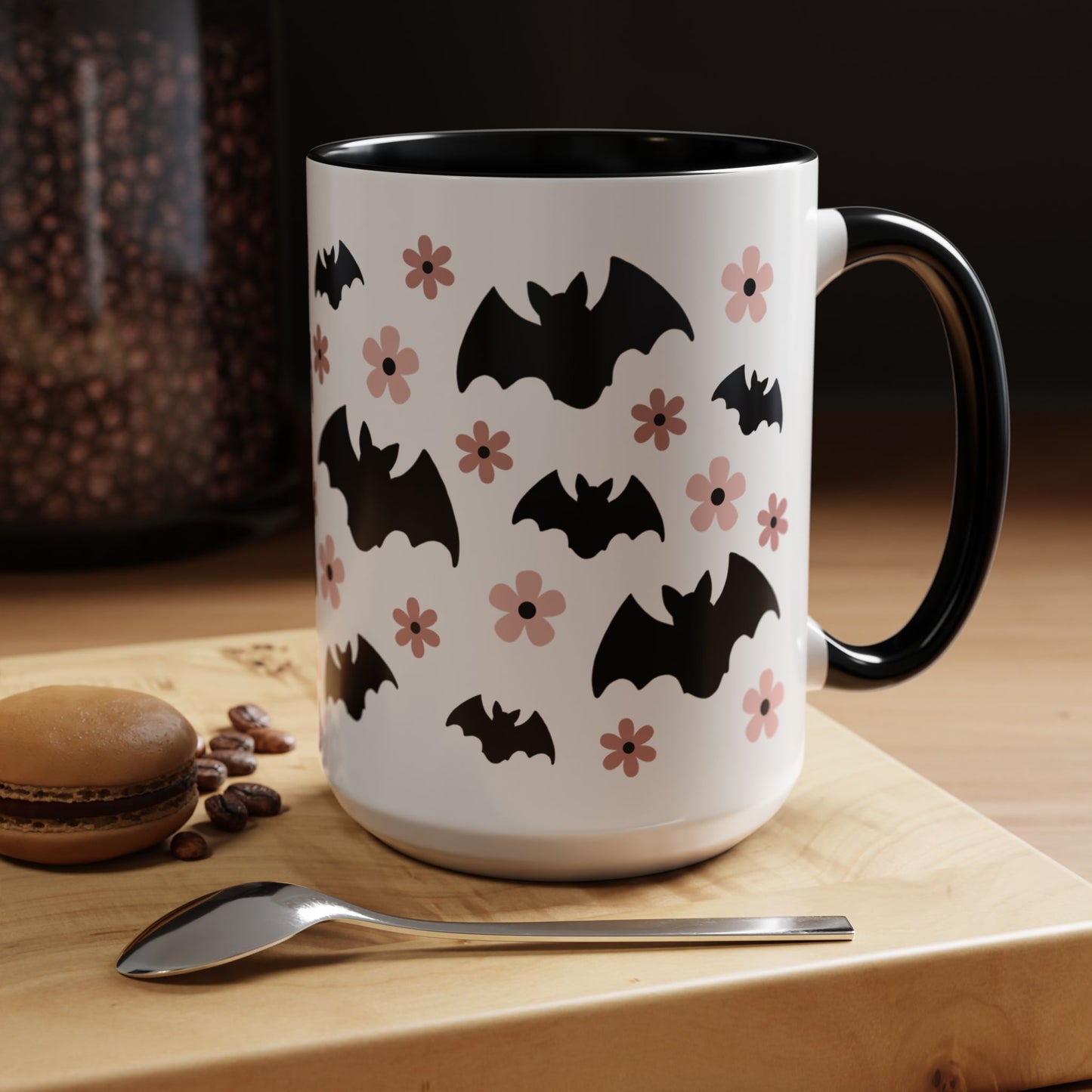 Retro Bats Coffee Mug, 15oz