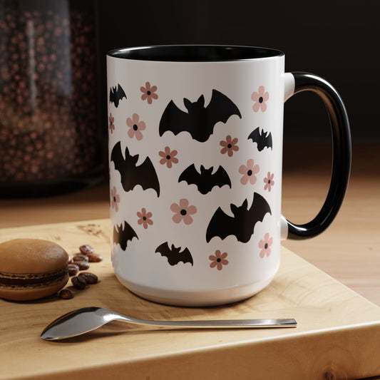 Retro Bats Coffee Mug, 15oz