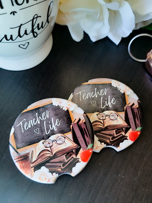 Teacher Life Car Coasters