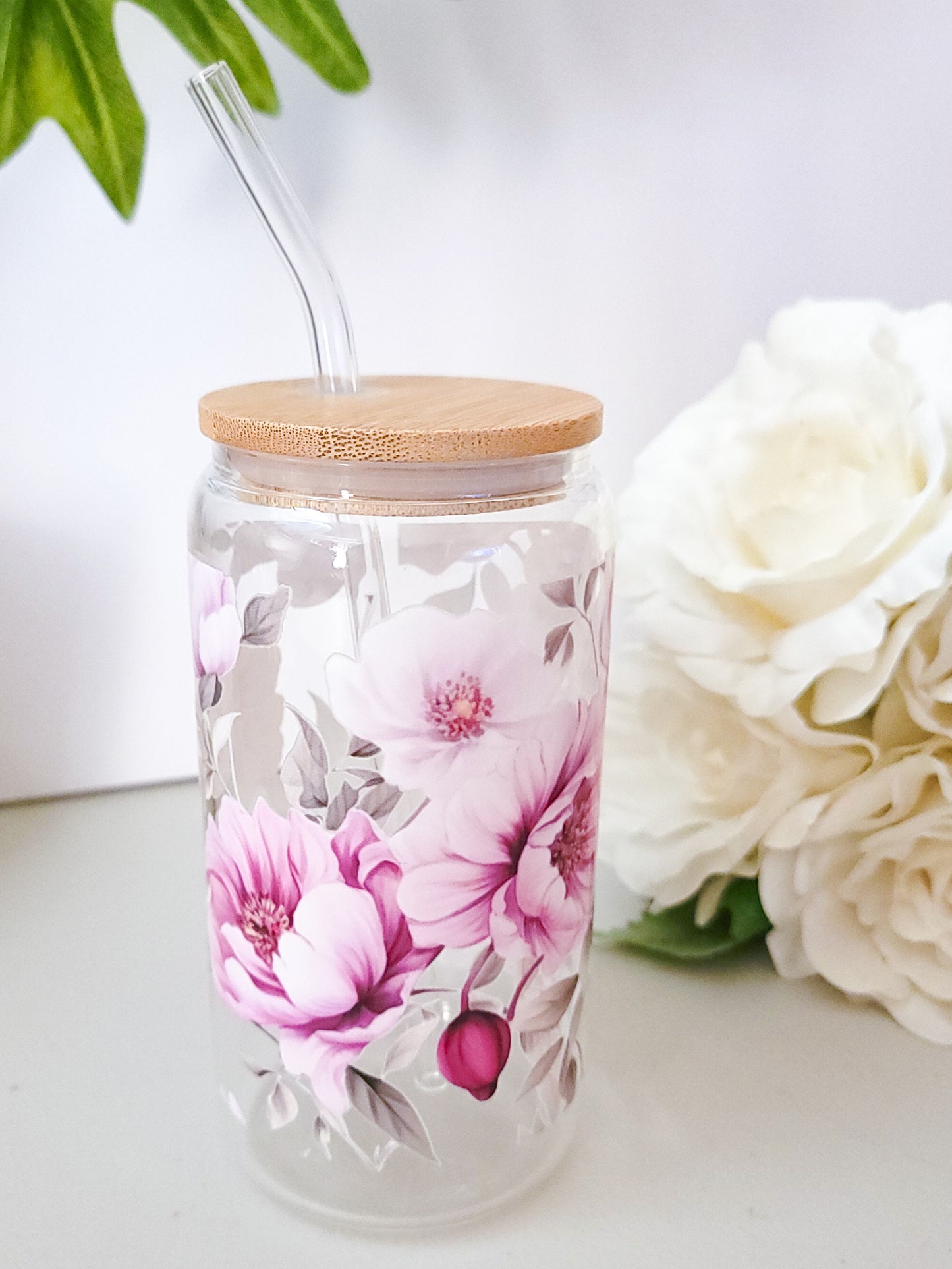 Pink Floral Cup