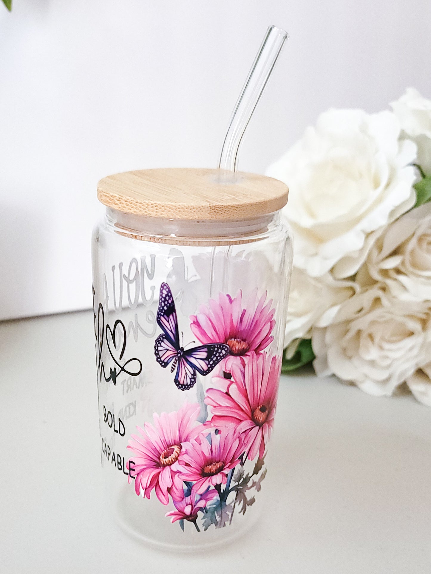 Floral "You Are Enough" Cup