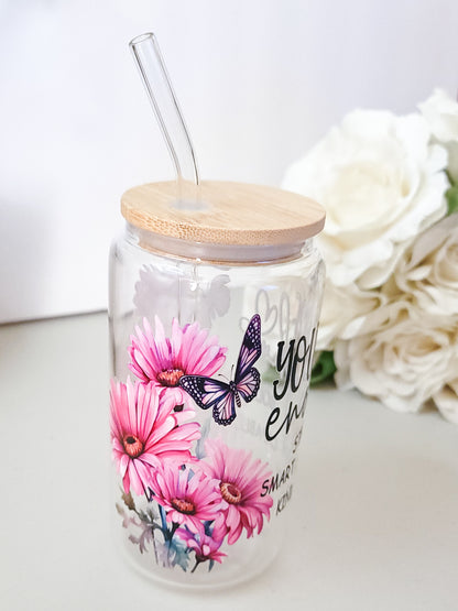 Floral "You Are Enough" Cup