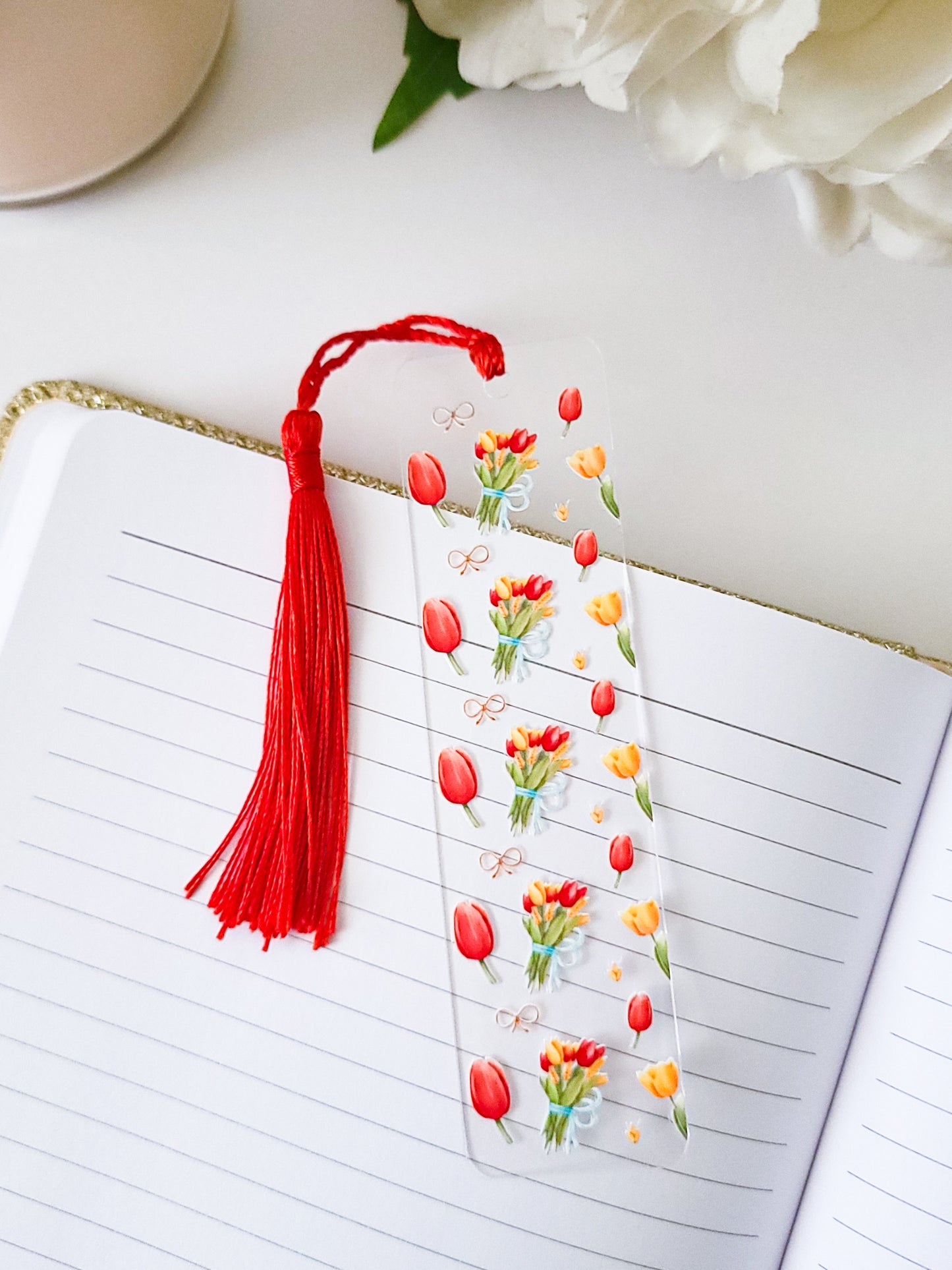 Red Tulips Bookmark