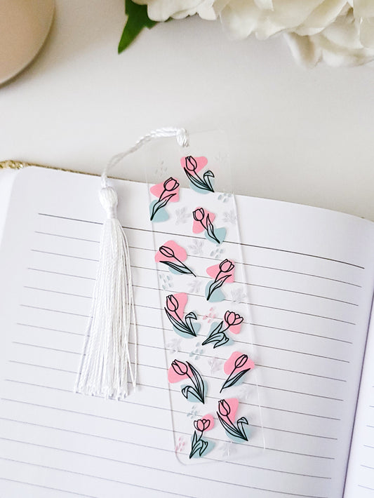 Pink Tulips Bookmark