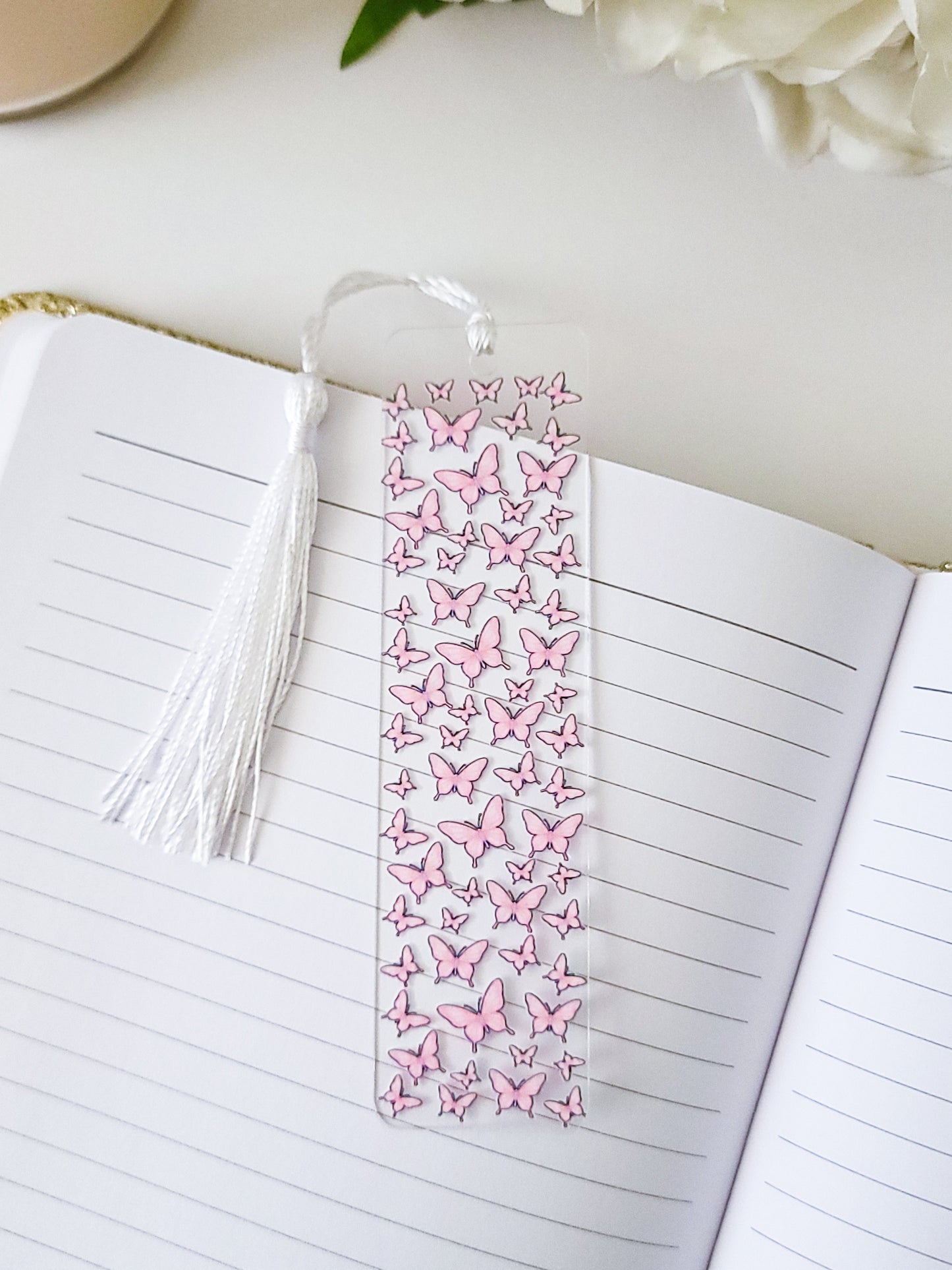 Pink Butterfly Bookmark