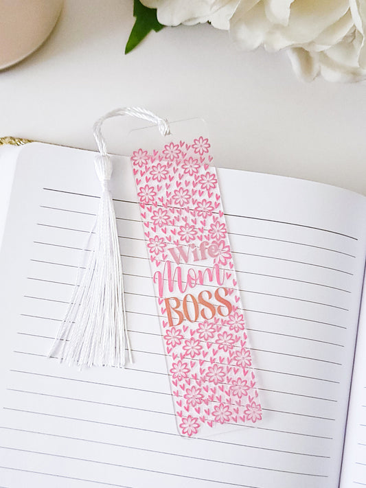 Wife Mom Boss Bookmark