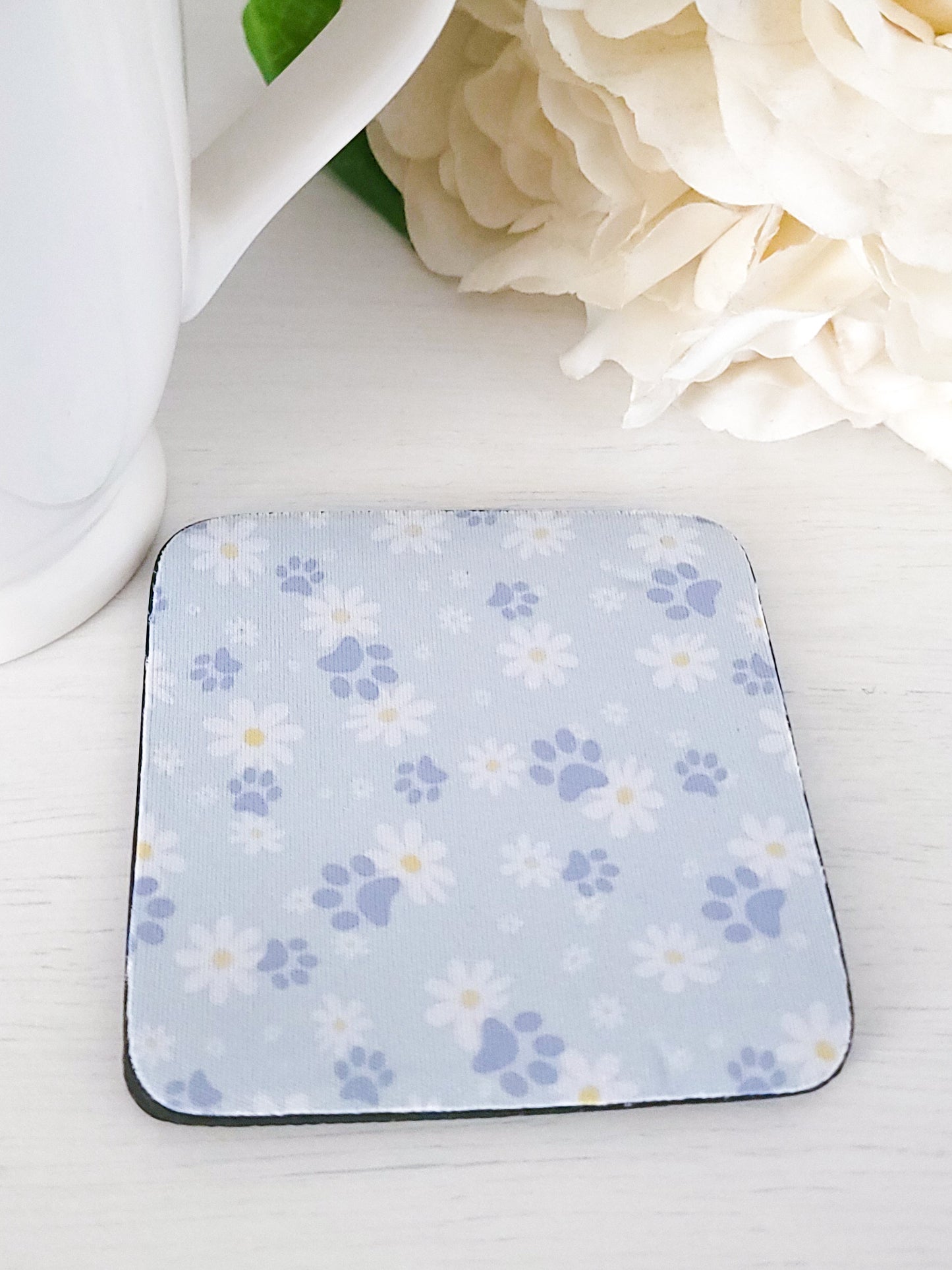 Pawprint & Daisy Coaster