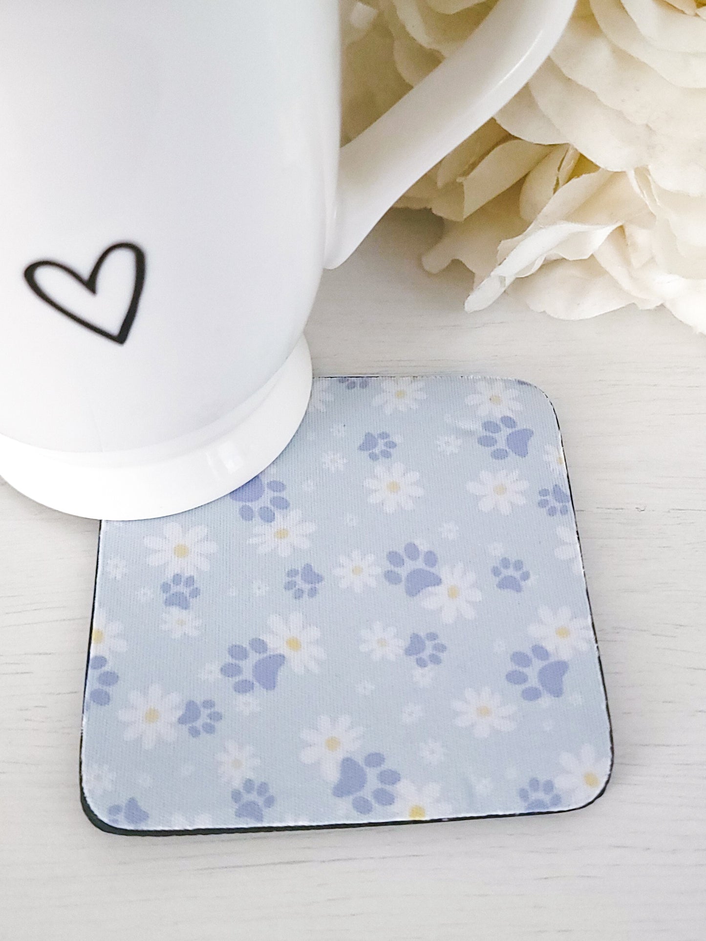 Pawprint & Daisy Coaster