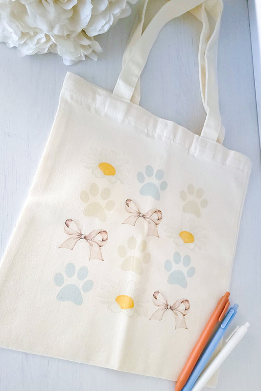 Pawprint & Daisy Tote