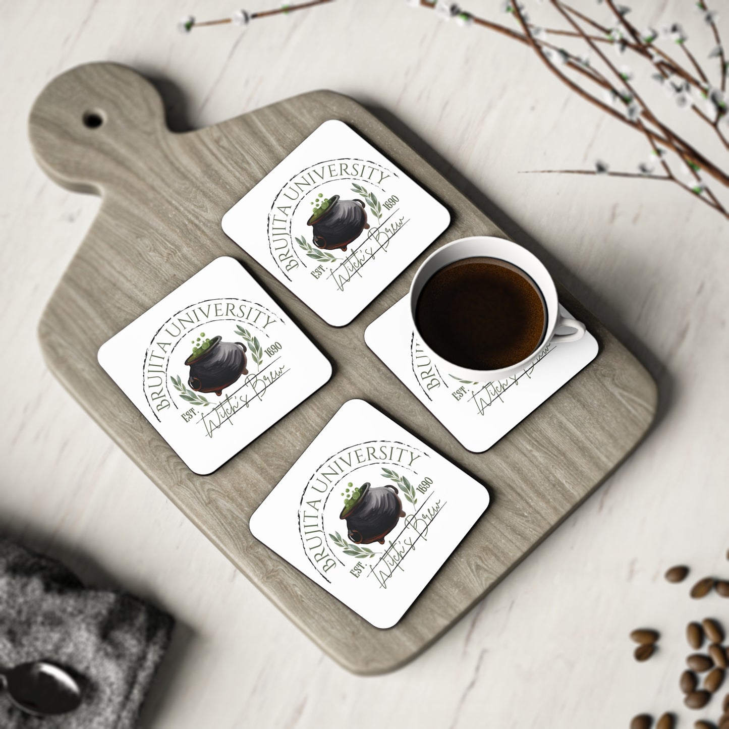 Brujita University Coasters